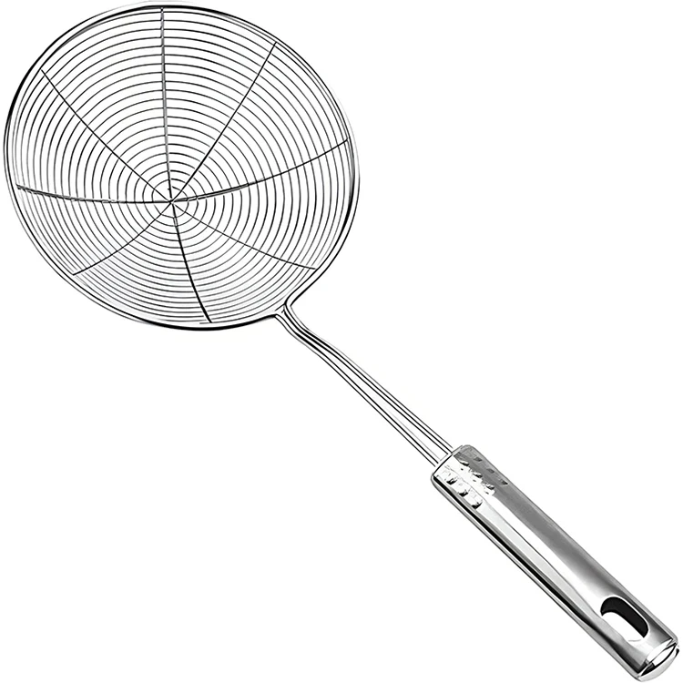 Hot Sale Cooking Utensil Long Handle Stainless Steel Colander Ladle Oil Separator Frying Skimmer Strainer Hot Sale Cooking Utens