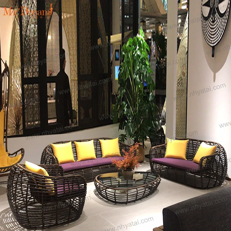 Foshan Customized High Quality Pe Rattan Patio Balcony Outdoor Sofa