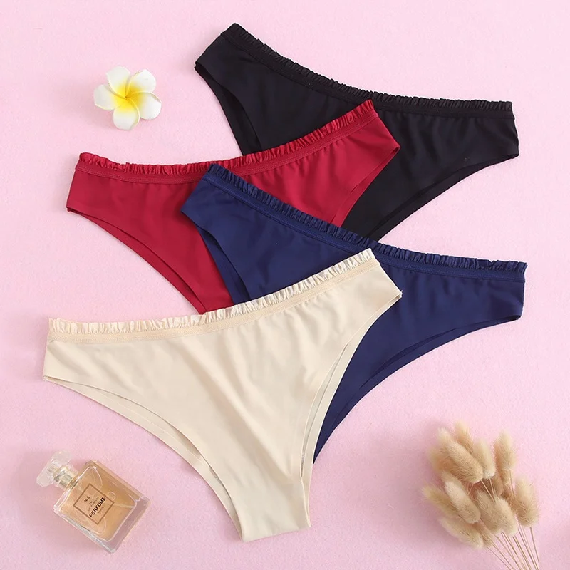 

factory wholesale lace underwear panties seamless bikini thongs for women silk sexy panty, Black,blue,nude,red,brown