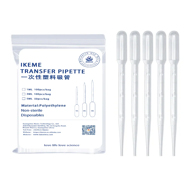 

IKEME Lab 1ml 3ml 5ml Graduated Plastic Transfer Pipette Dropper Pasteur Pipette