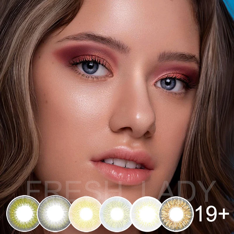 

Fresh lady sparkle collection wholesale Glitter hazel color contact lens