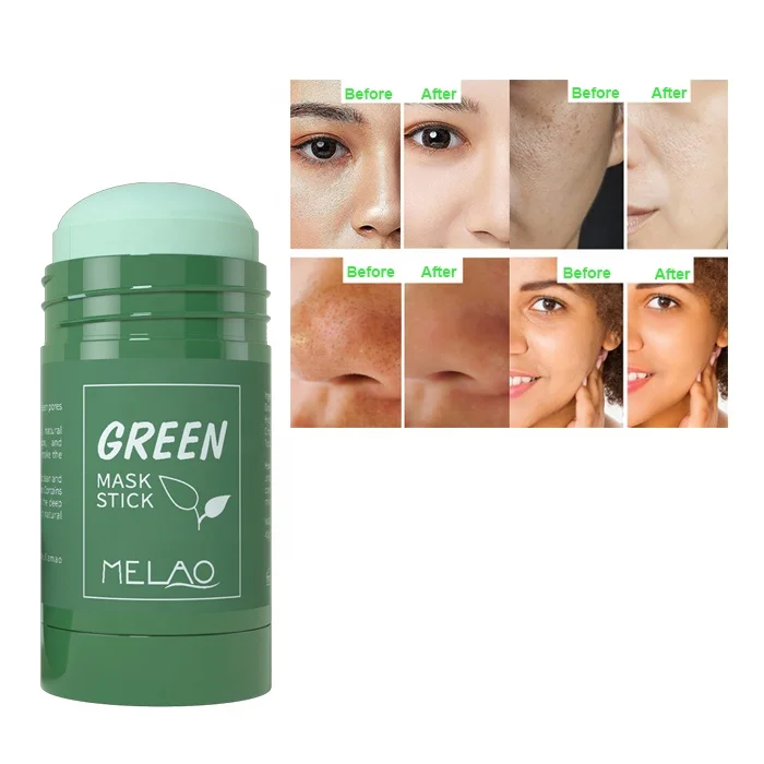 

OEM Private Label Wholesale Natural Green Tea Moisturizing Anti-aging Wrinkle Clean Face Mud Mask Green Tea Clay Mask Stick