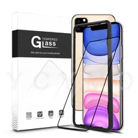 

for iPhone 11 Screen Protector 1 2 Packs Glass 3D Full Frame Premium Tempered 9H Hardness PET Soft Edge Easy Apply for iPhone