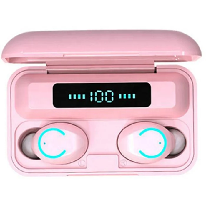 

Amazon Hot Sell F9 -9 Macaroon Tws Headphone with 2000mAh Powerbank Touch Control Earbuds Hadphone Headset Earphones Pink Colour, Black pink navy blue light blue yellow