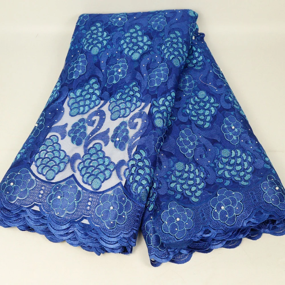 

Fancy african lace fabric manufacture embroidery with crystal beans, As pictured