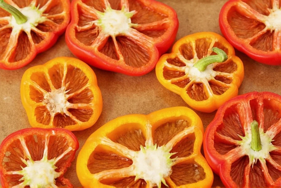 Grinding dehydrated bell peppers into paprika