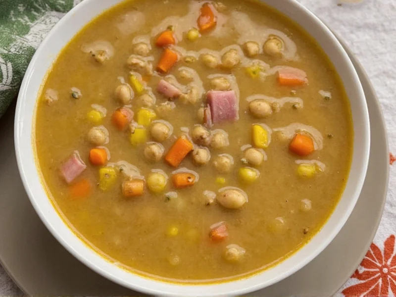 Perfect Crockpot Split Pea Soup with Ham Recipe
