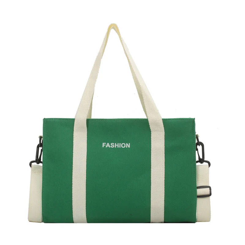 

2022 Wholesale High Quality Large Capacity Cross Body Shoulder Bag Women Girls Cotton Canvas Shopping Bags With Logo, Khaki/white/black/blue/custom made