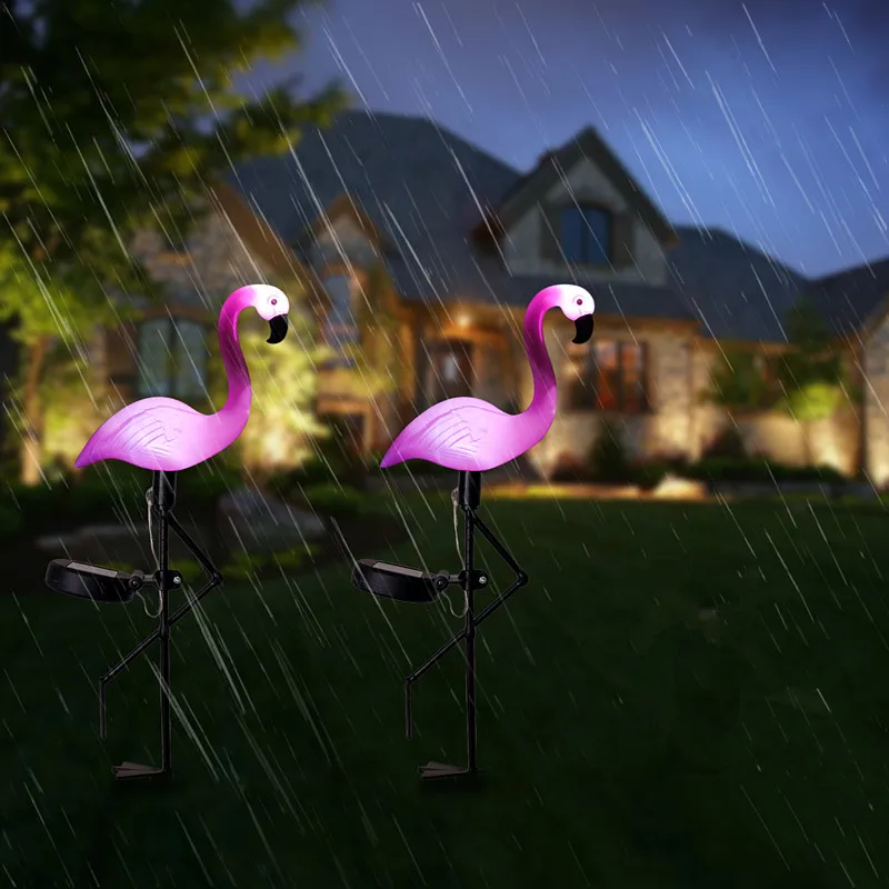 

Garden Lights Solar Powered Ground Lawn Light Garden Poles Light Cute Animal Flamingo Design For Pathway Home Romantic Decor, 1 colo