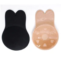 

Fashion women sexy Rabbit shape strapless nude silicone Push-up nipple cover Backless sticky bra for girls