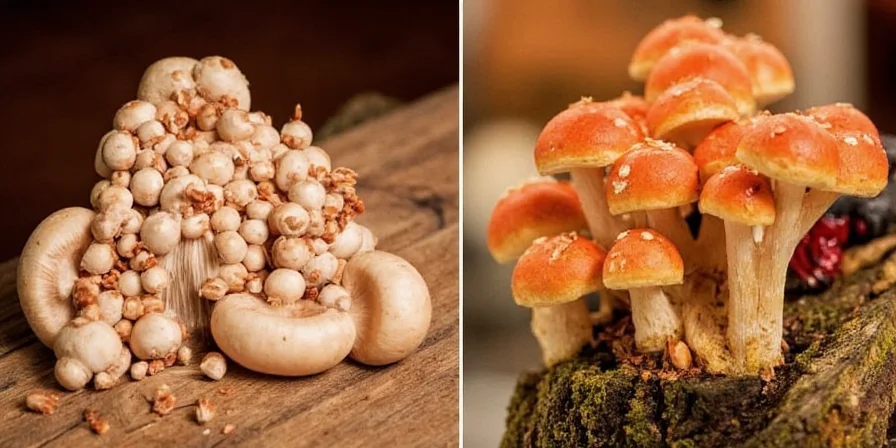 Spanish mushroom foragers in the forest