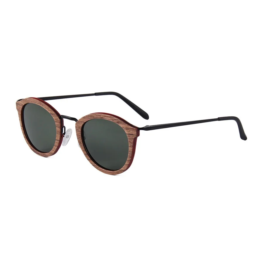 

High Quality Polarized Bamboo Sun Glasses Men Wooden Metal Sun glasses Women Brand Wood Sunglasses, Any colors