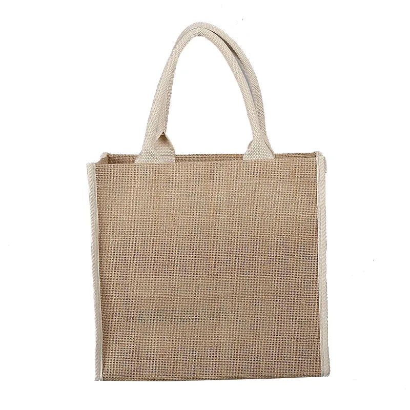 

2020 good quality reusable 100% jute tote bag shopping bag, Customized color