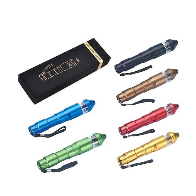 

2021 New Pen Shaped Smoke Crusher Aluminum Alloy Smoke Grinder Smoking Accessories, As show