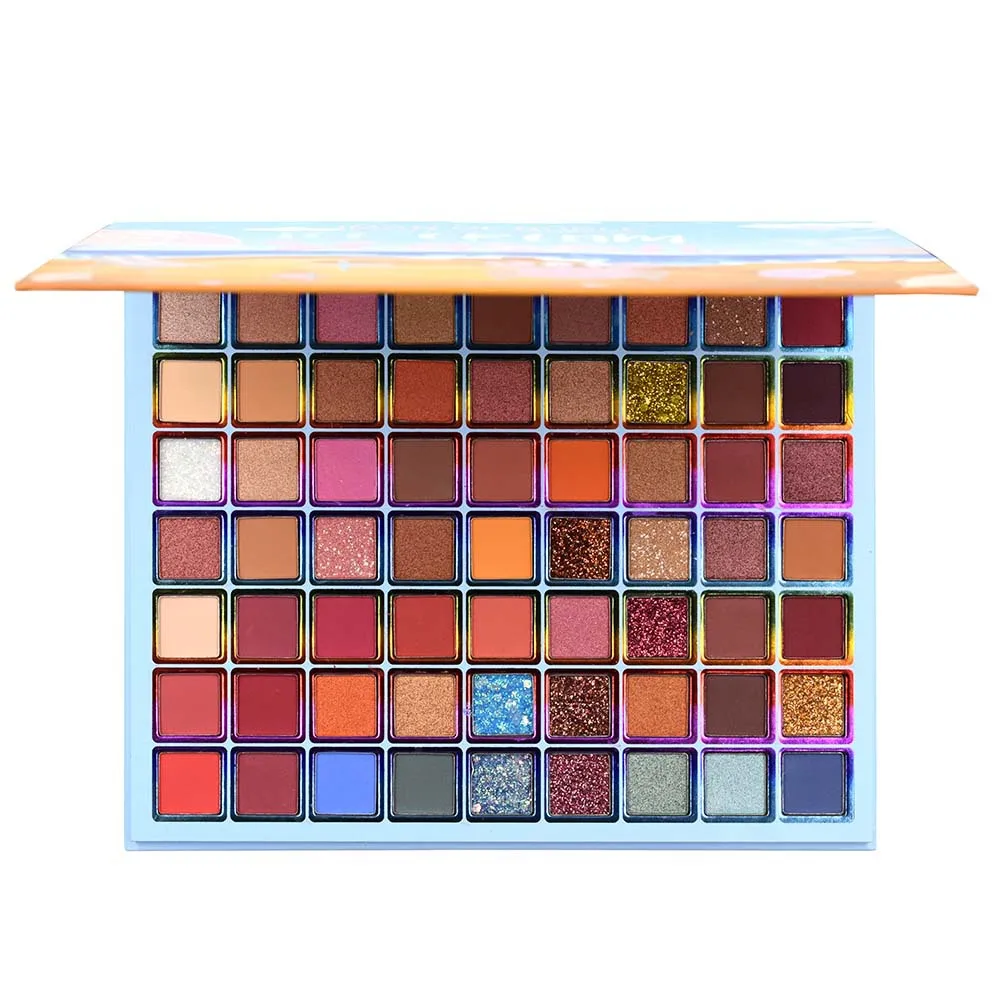 

MEW Makeup Multi 63 Colors Pigment Pressed Matte Shimmer Eyeshadow Pallets Blush Palette Of Febble Shadows