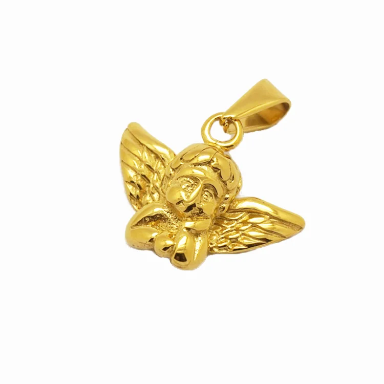 

stock necklace pendant angel gold stainless steel jewelry gold angel wing pendant new designs angel necklace women jewelry