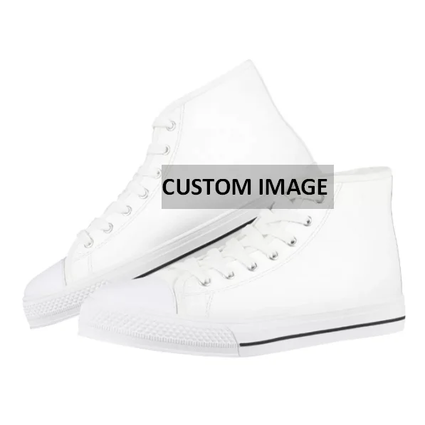 

Professional Manufacture Men Classic Blank Lace Up Casual Shoes High Ankle Canvas Shoes, Customized color