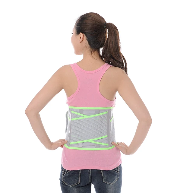 

Amazon Fiber Knitted Waist Support Medical Spine Corsets Elastic Back Support Corsets, Grey