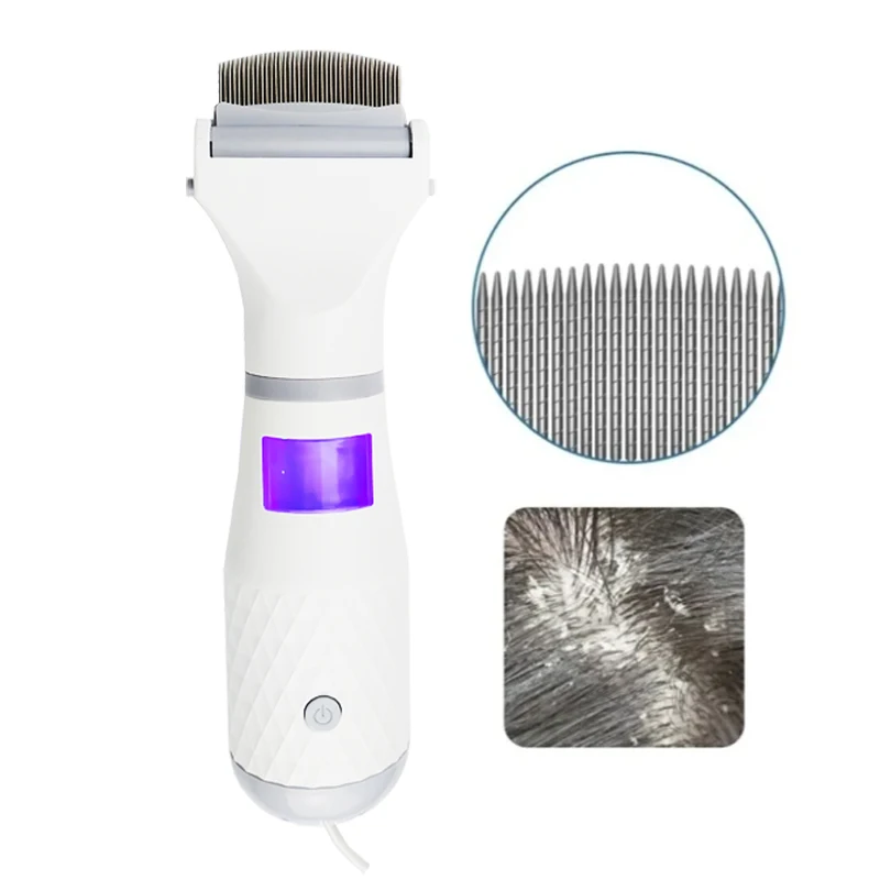 

lice nit comb Hot Selling Flea Remover Electric Lice Comb Kills Tick Dogs and Cats pet grooming brush as TV