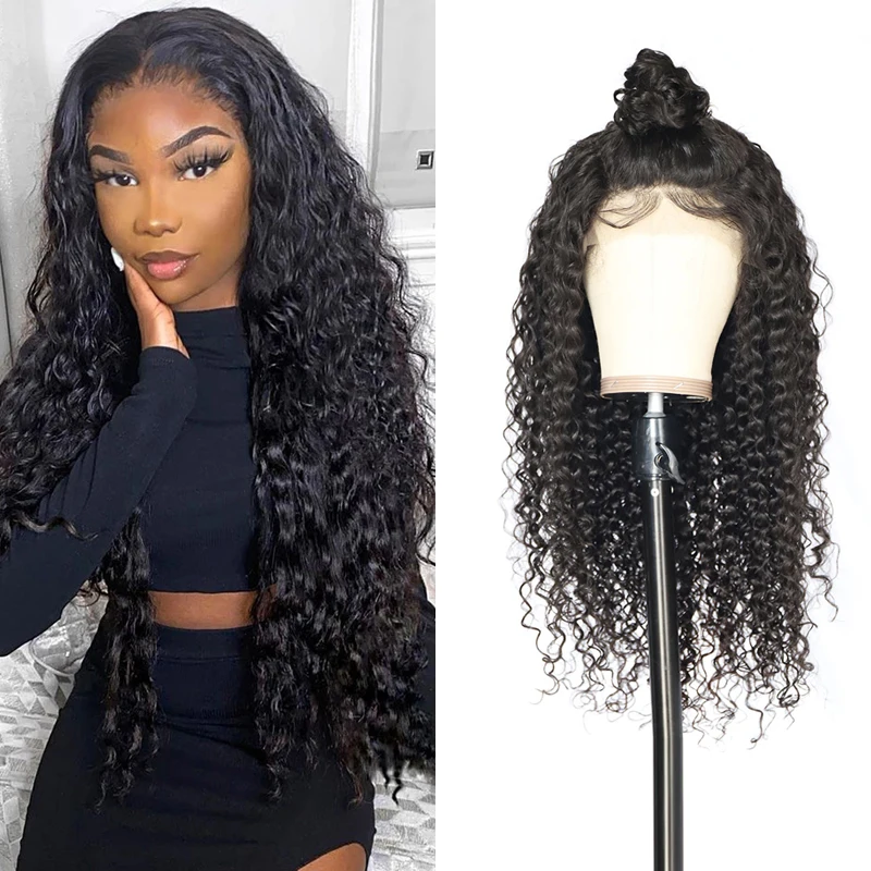 

HEFEI VAST wholesale jerry curly front lace human hair wig natural long raw brazilian hair full lace front wig curly for women