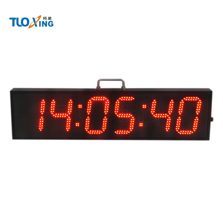 

6 inch 6 digit large waterproof double sided wall race clock