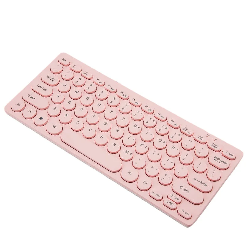 

Keyboard Wired Mini Round Keycap Usb Notebook Desktop Computer Small Silent Office Home
