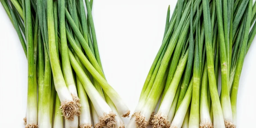 Chef smiling with chives and green onions in hand