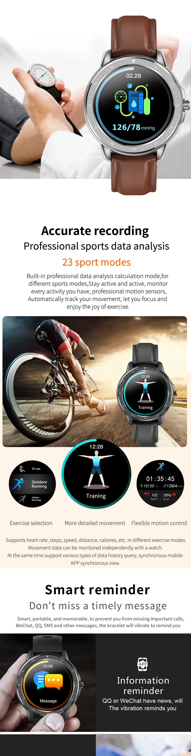Mobteck-CF19 Smartwatch With Real Time Heart Rate Blood 