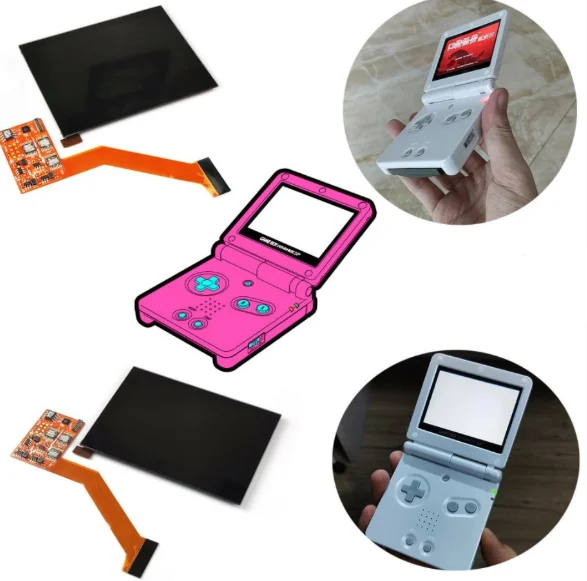 

For GBASP IPS highlight screen for Nintendo Gameboy Advance SP level 5 brightness LCD, Picture