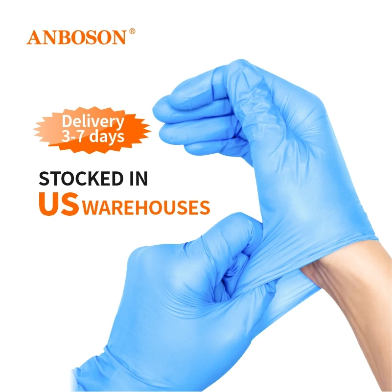 

US Warehouse En455 En374 Safety Hand Microtouch Powder Free Blue Disposable Microflex Medical Nitrile Gloves