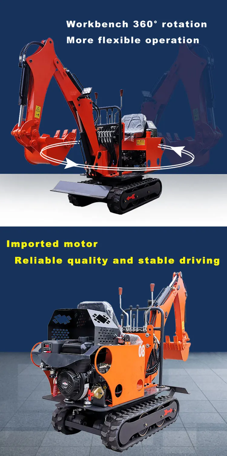 The Small Portable Smallest Mini Excavator Mini Bagger Excavator For