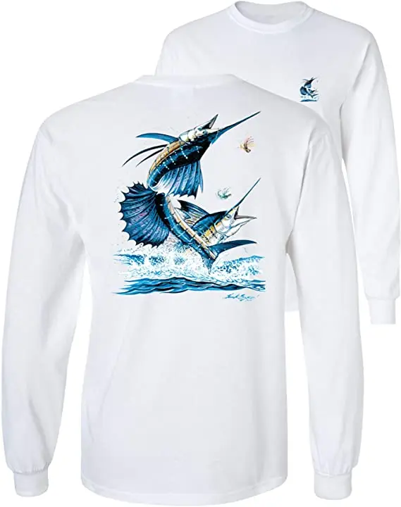 

Wholesale custom logo uv protection polyester quick dry men long sleeve fishing t shirts, Customized color
