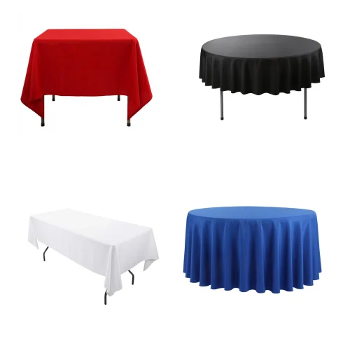 

Wholesale Tablecloth 100% Polyester Table Cover For Weddings Party Banquet Decoration