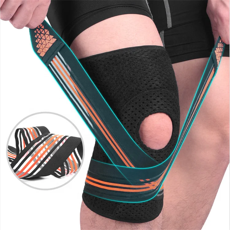 

Fryantech HX093 Free sample knee straps support Knee wrap Brace, Orange, green, blue, grey, red