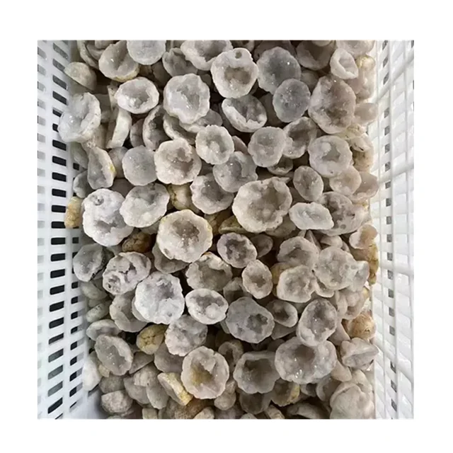 

Wholesale natural quartz geode white agate Spiritual products cluster crystal stones for Christmas decoration 2023