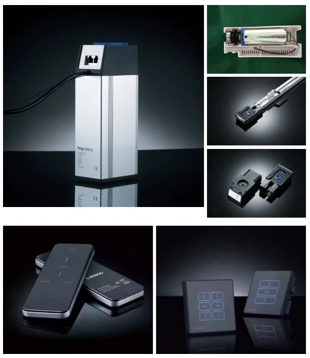 
Electric Curtain Motor, automatic curtain track and remote controlling and automatic limit 