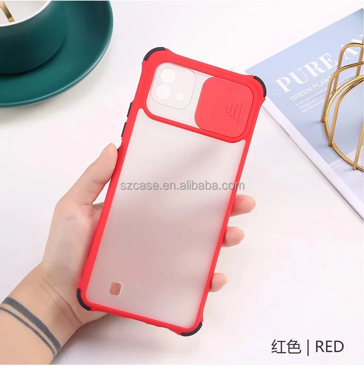 

Excellent Design Frosted 2in1 Airbag Design Shockproof Skin Feeling Push Window TPU PC Mobile Cell Phone Cover Case For Redmi 7