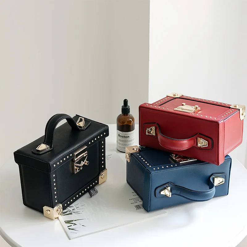 

Custom-made cowhide lock square bag daily box bag women handbags messenger bags crossbody