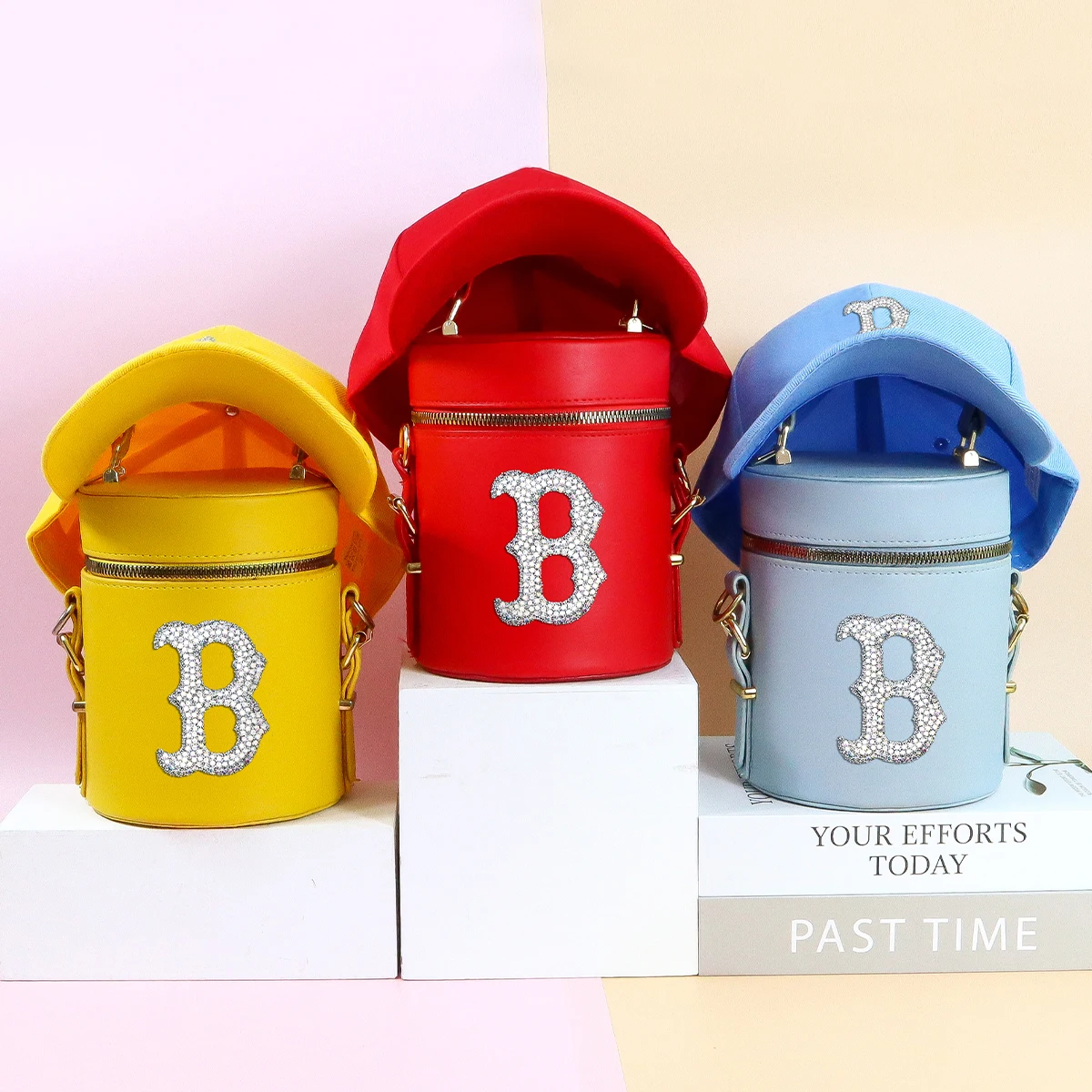 

Wholesale female bag ladies luxury bucket hats and purses handbags set, 7 colors