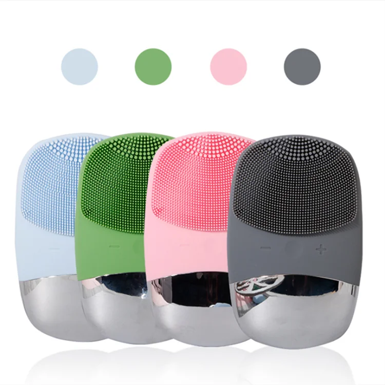 

Trendy in 2020 Face Washing&Cleaning Exfoliating Scrubber Pore Cleaner Facial Cleansing Brush electric, Pink blue green gray