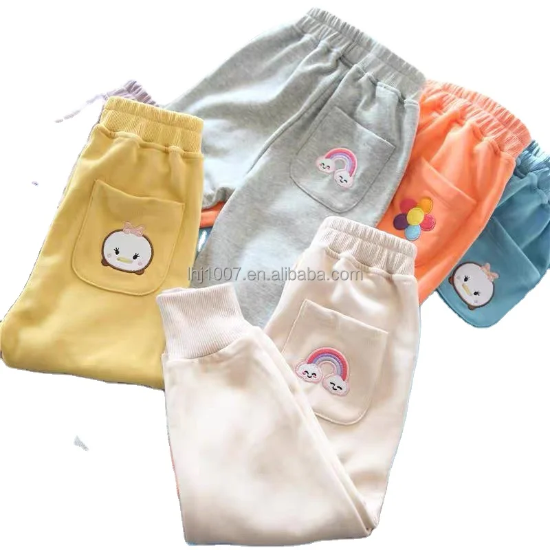 

Factory spot cute cartoon children baby girl winter warm casual pants