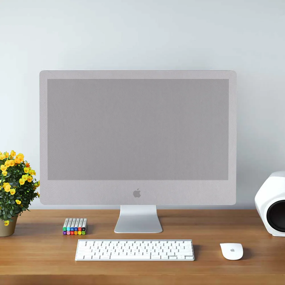 

21 inch 27 inch for iMac Covers Dust Elastic Cover Computer Monitor Dust Protector New Products, Black, silver