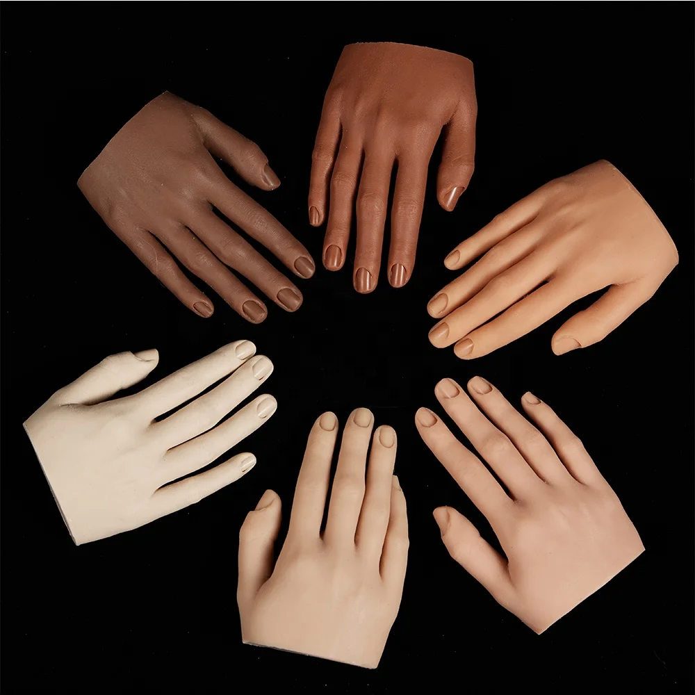

2021 New Arrival Silicone False nail practice Hand fixation clip for practice hand nail