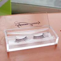 

Factory Custom OEM ODM Transparent plexi glass eyelash storage display container clear acrylic lash box