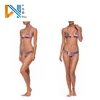 Irregular pattern split two piece lady swimming suits with sexy backless