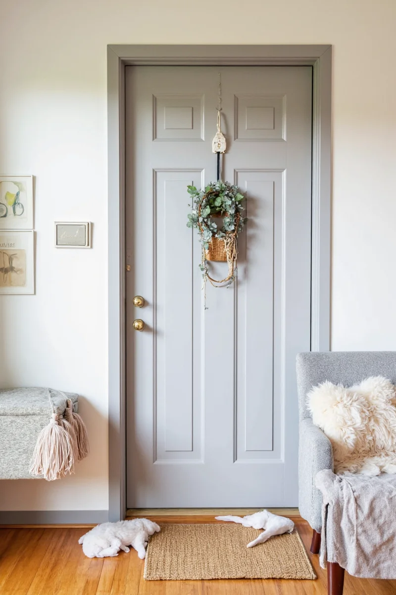 Family-friendly front door decor
