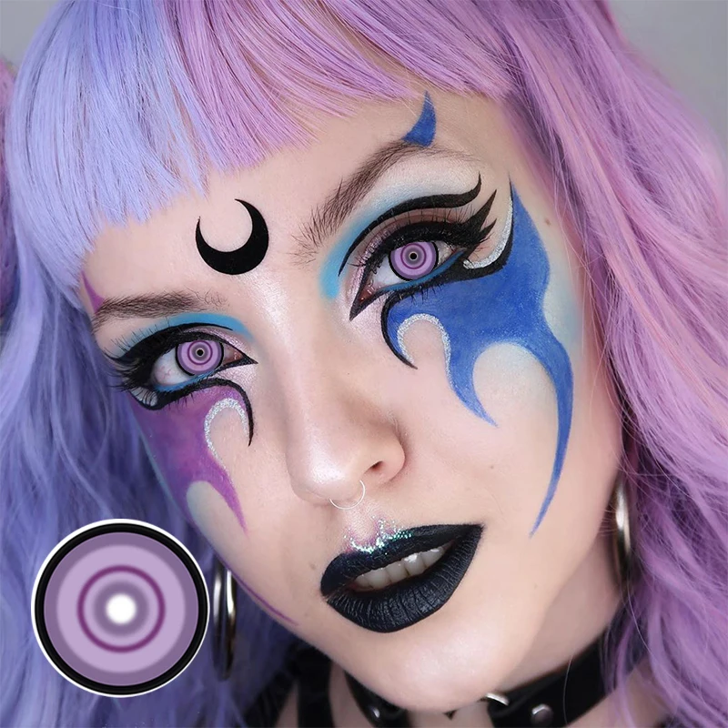 

Swirl Purple Sakuya Crazy Eye Contact Lenses Anime Contact Lenses Cosplay