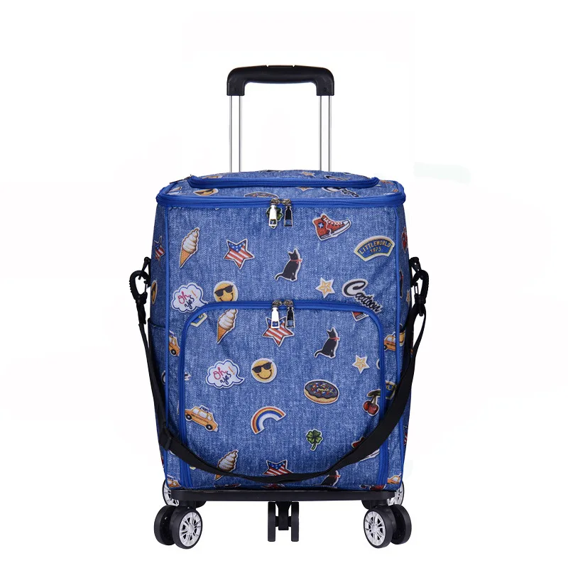 

Ready Stock Insulated Commercial Trolley Picnic Cooler Bag With Wheels OEM