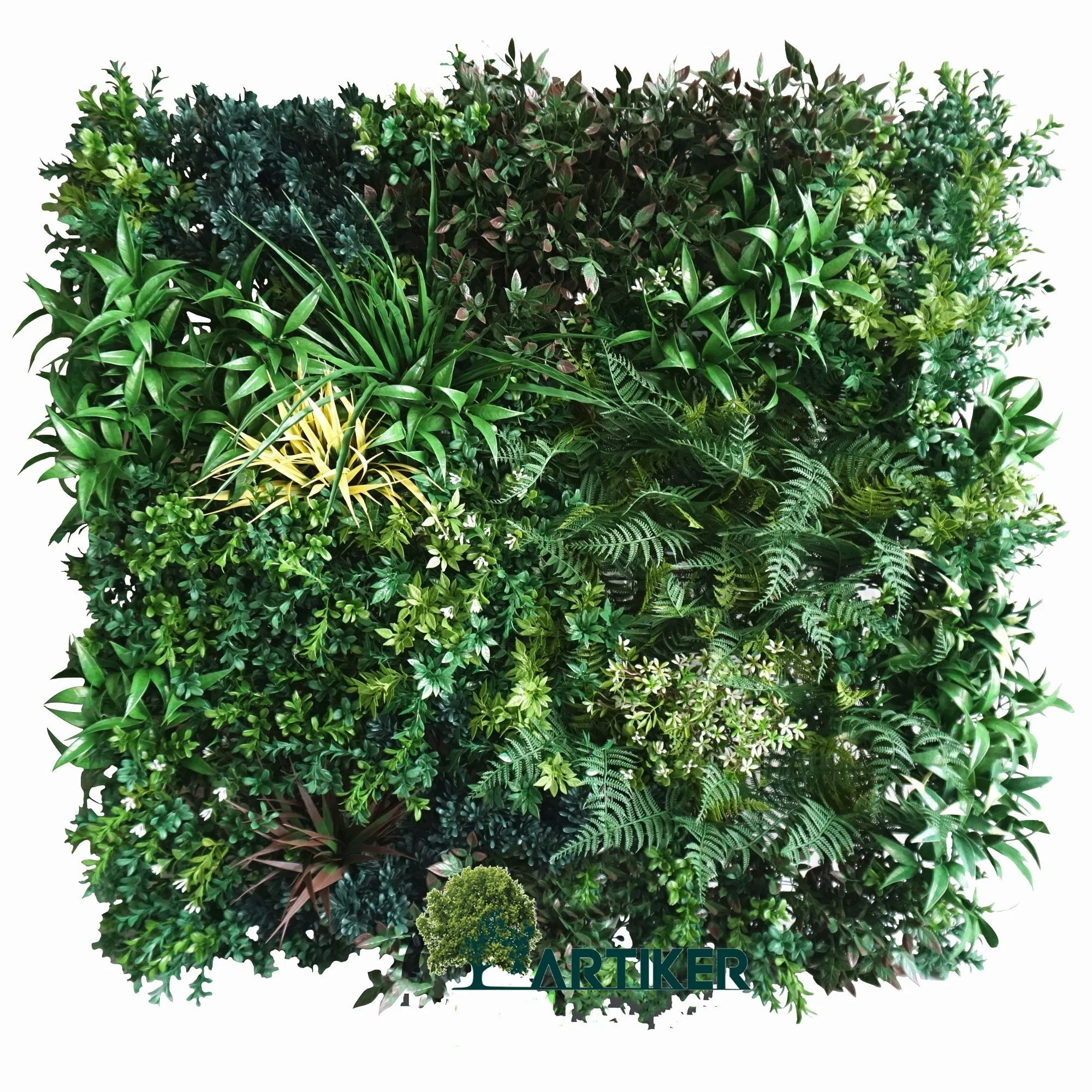 

Wholesale flame retardent UV proof artificial vertical green wall covering plant wall for sale, Green (any color can be customized)