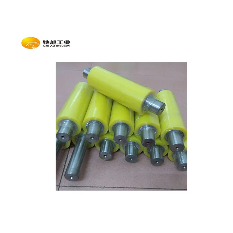 
Wear-resisting Pu Lamination Polyurethane Rice Mill Rubber Coated Plastic Roller With Steel Shaft For Conveyor System 
